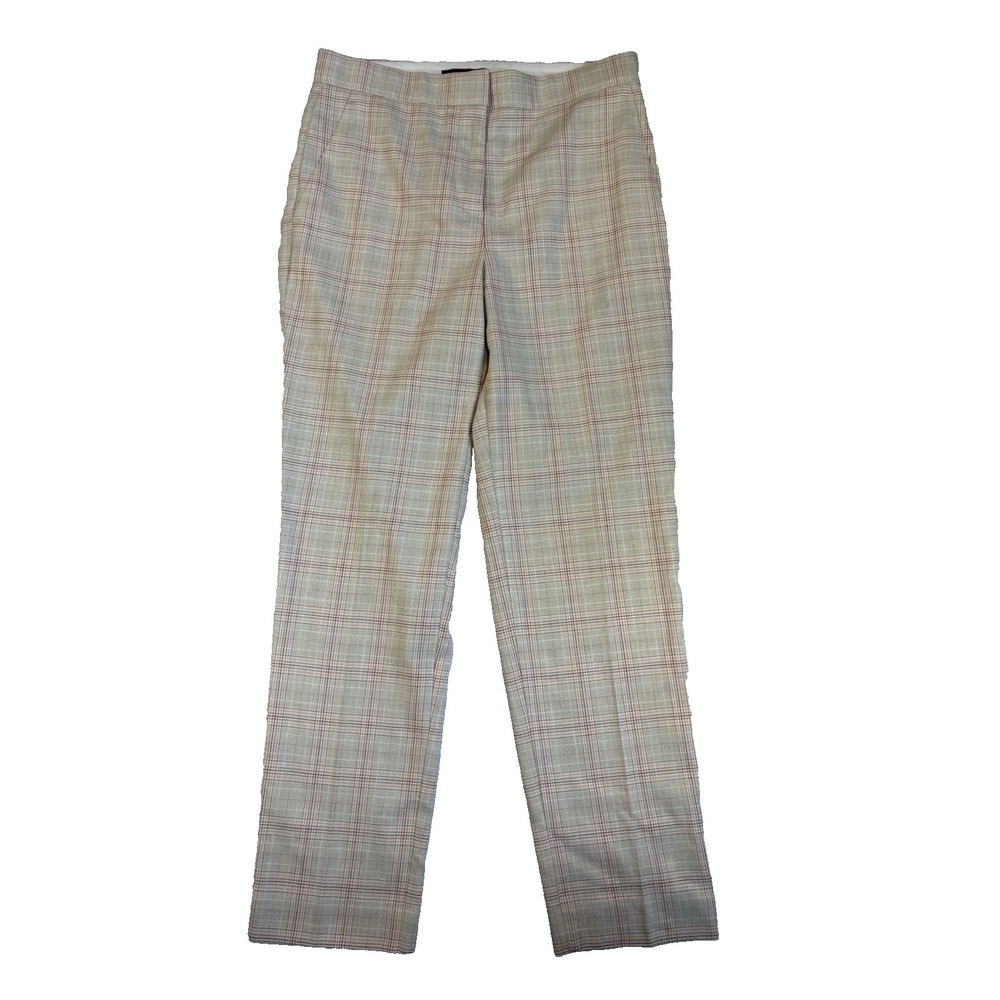 Ann Taylor Women's 4 Plaid Trouser Dressy Ankle Pants Preppy Career Office Work